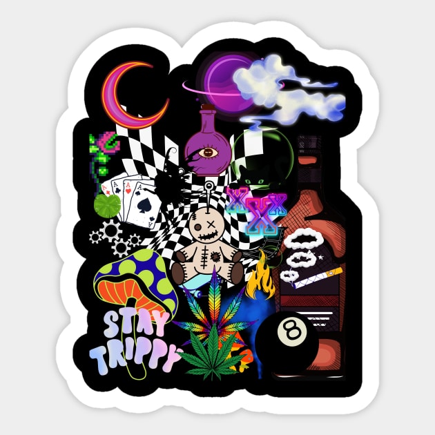 Trippy Sticker by LadiesGoldenSpiral